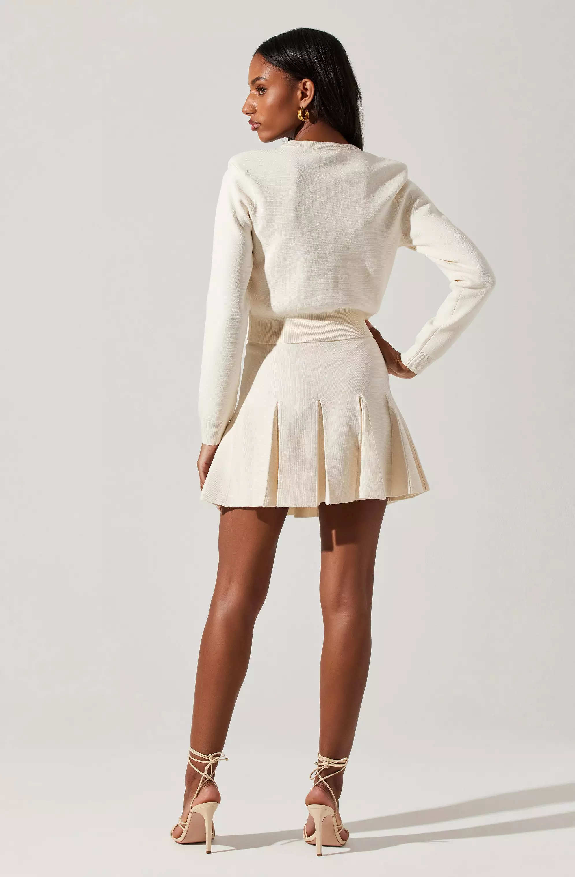 Denisa Pleated Mini Skirt