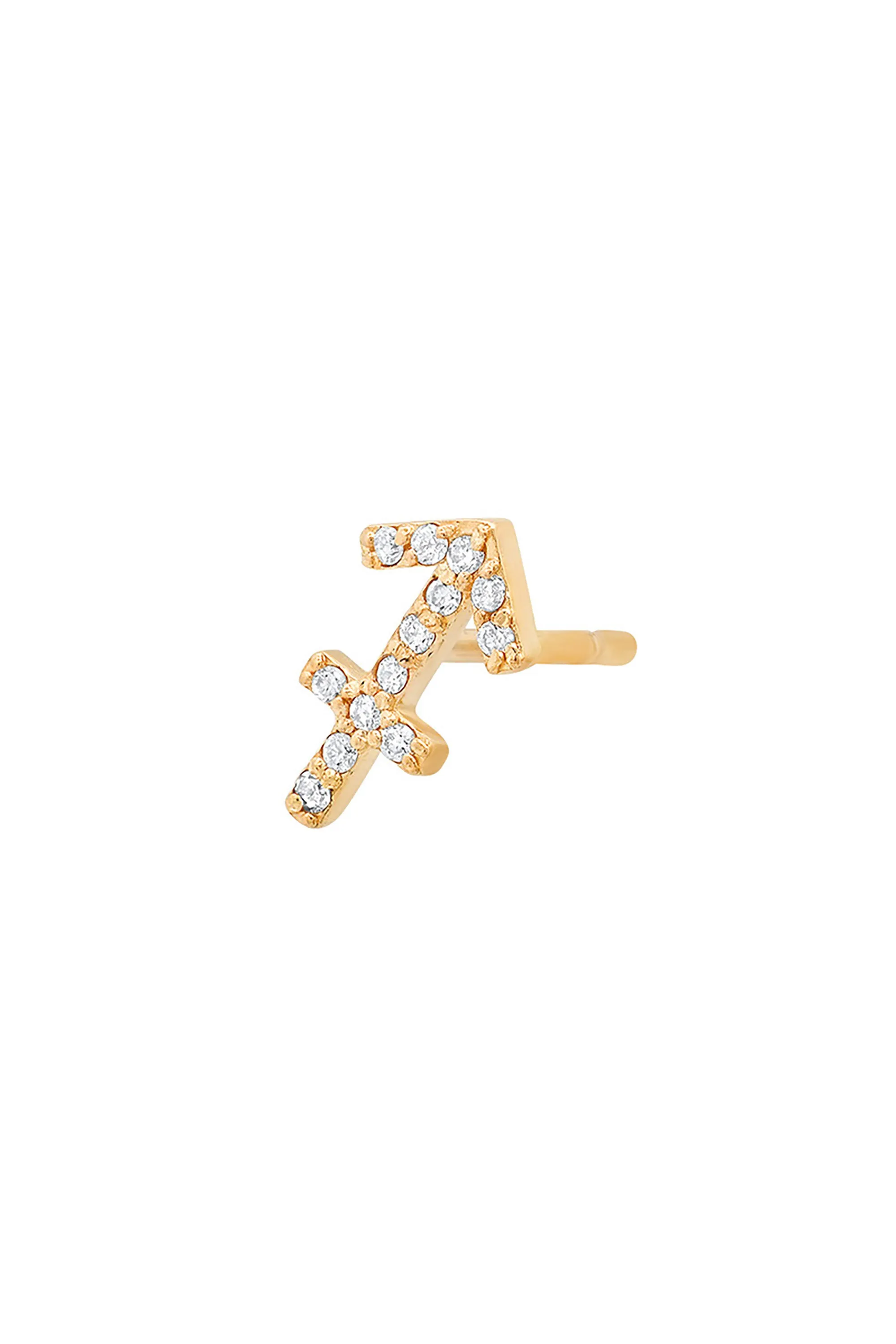 Diamond Sagittarius Earring