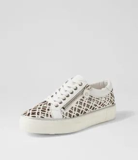 DJANGO & JULIETTE Flynng White Leather Sneakers