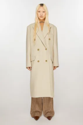 Double-breasted wool coat