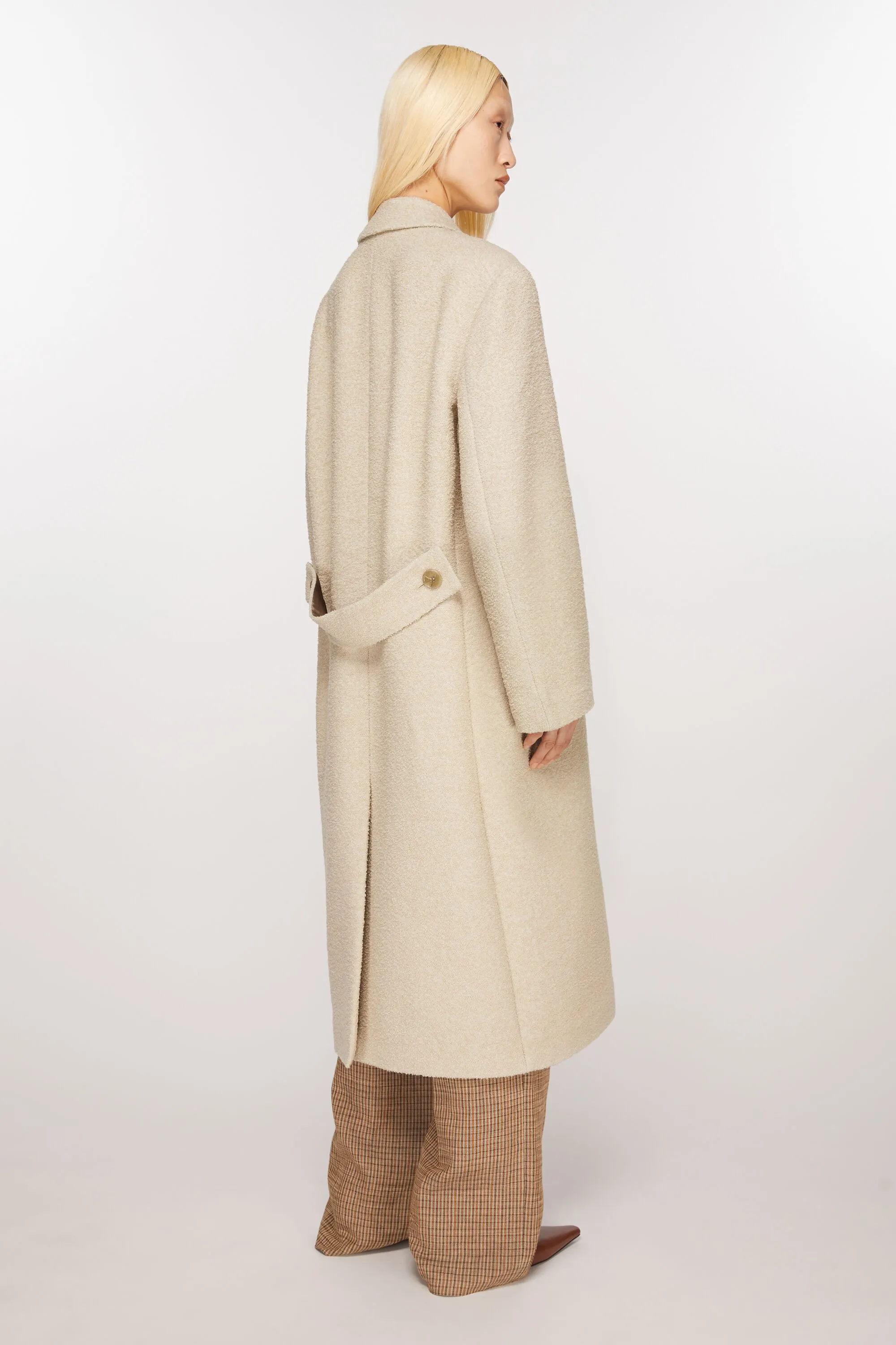 Double-breasted wool coat