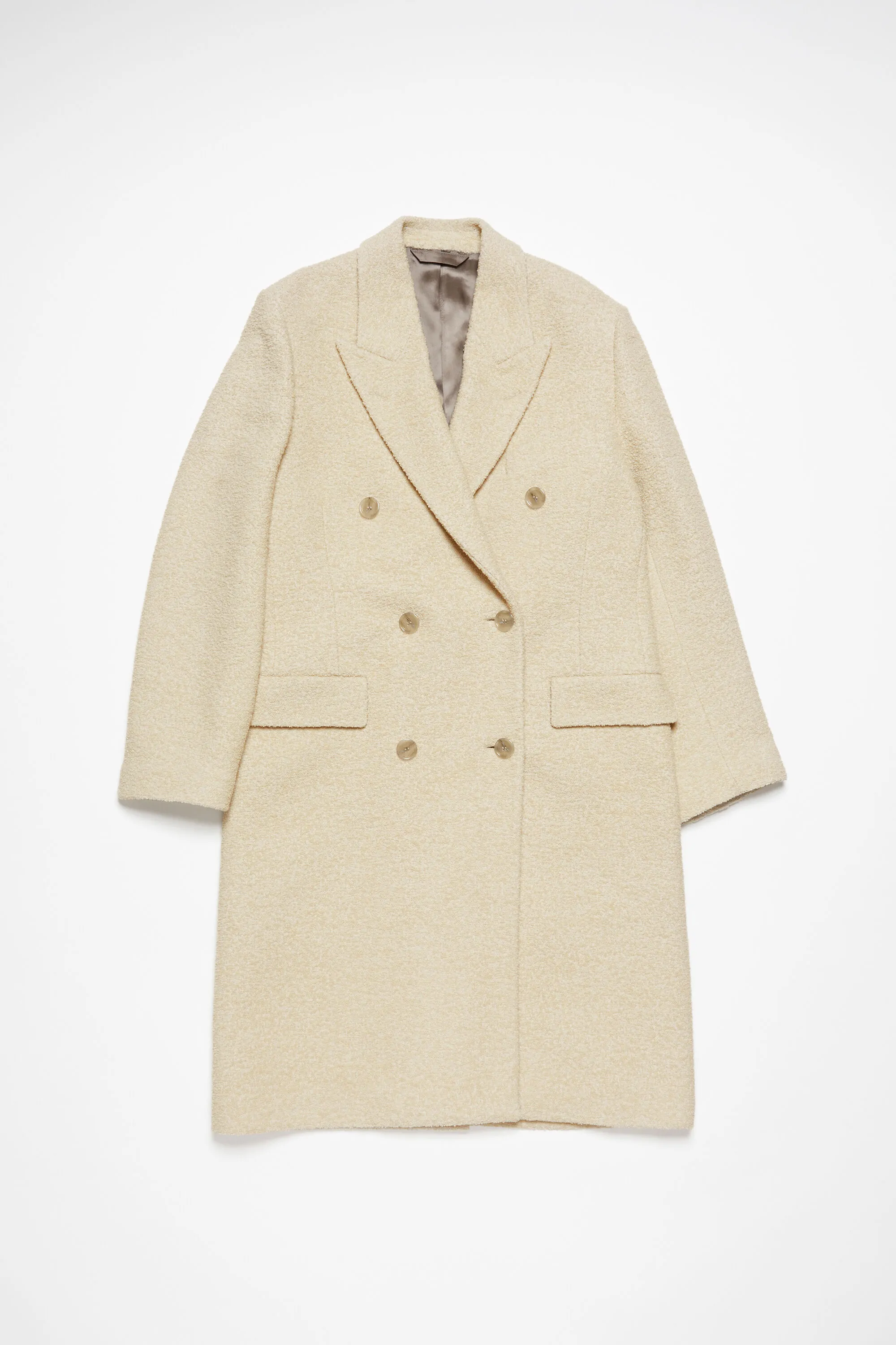 Double-breasted wool coat