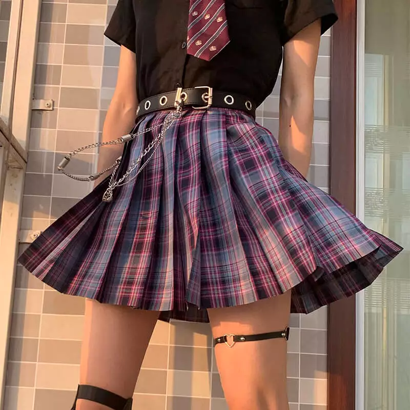 EGIRL PLAID JK PLEATED SKIRT BY62908