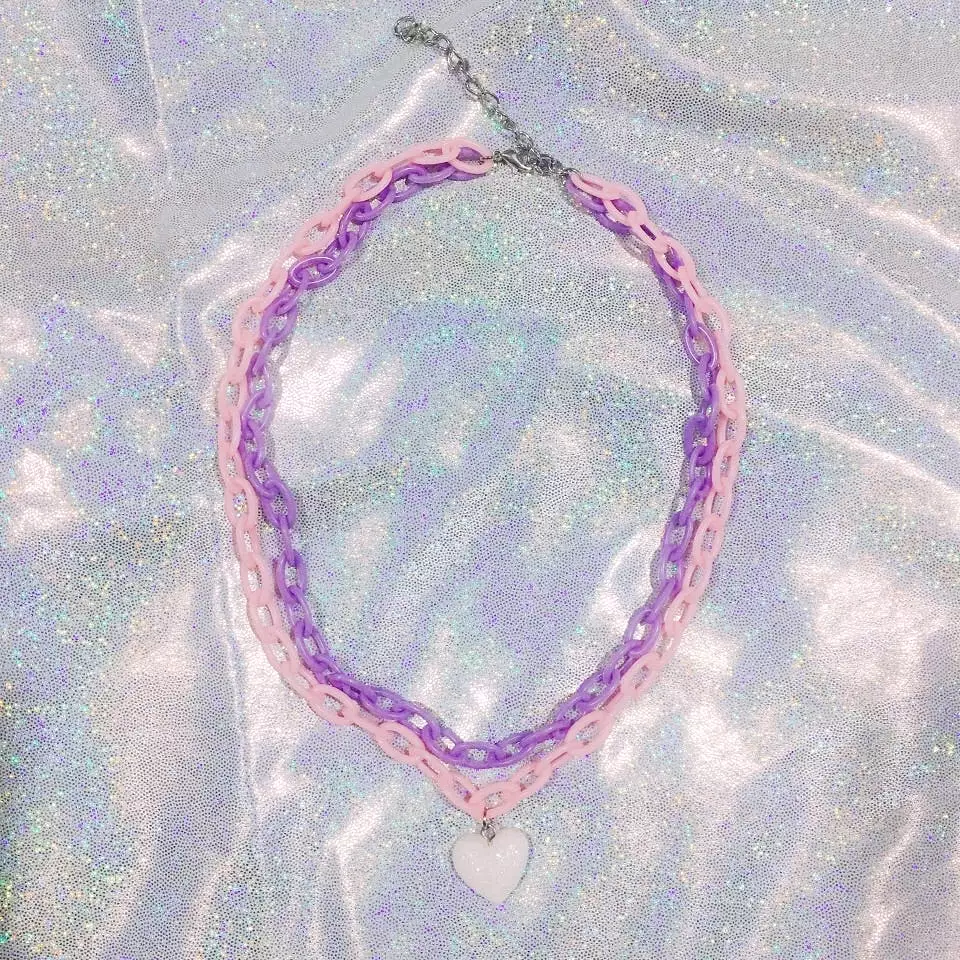 Electric Heart Chain Choker