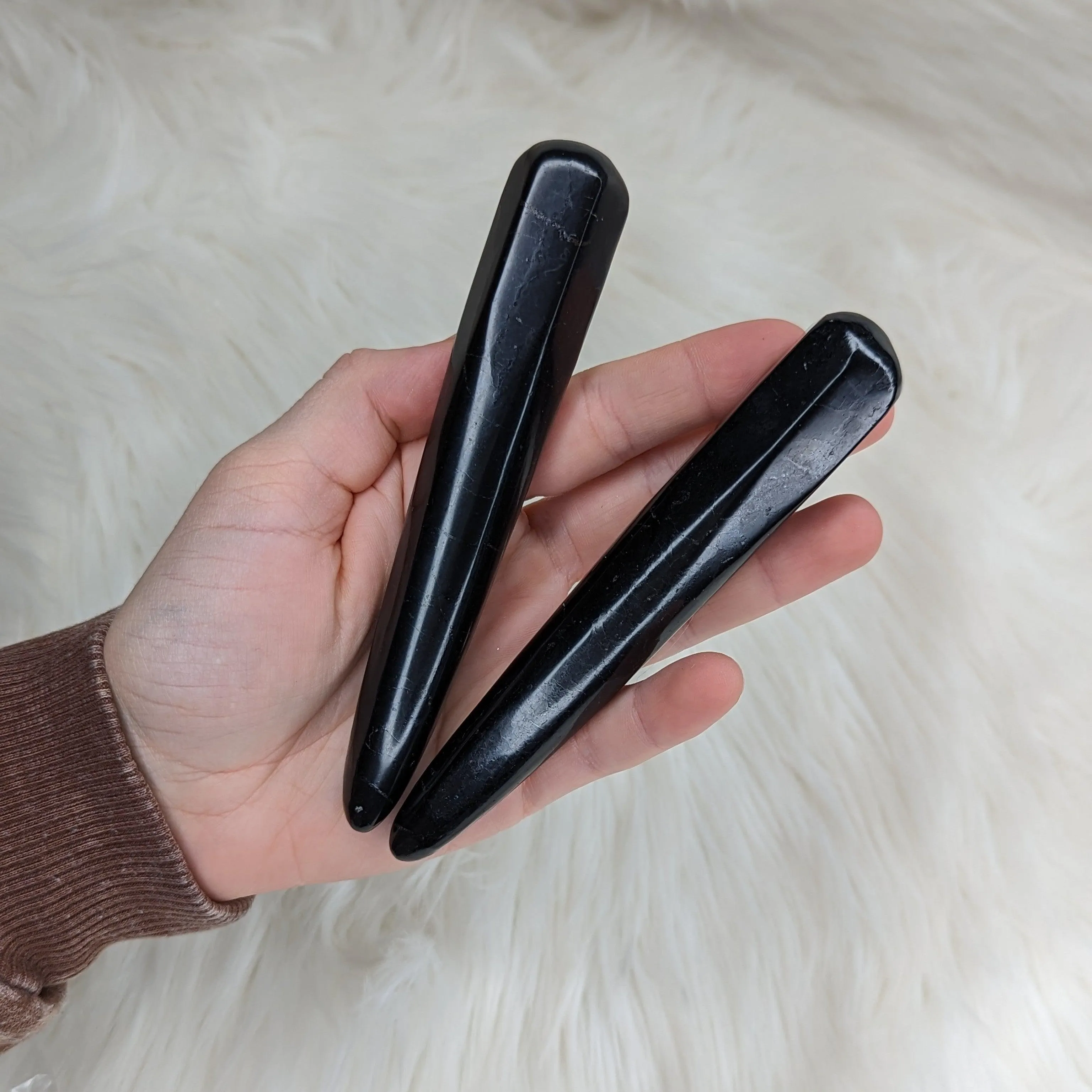 EMF Protection~ Polished Shungite Massage Wand~