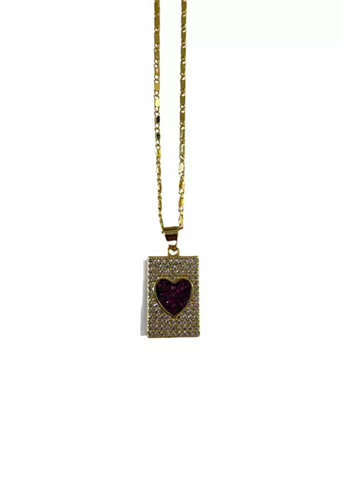 Felicity Necklace-Pink Heart