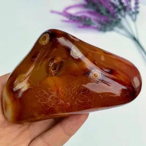 Fiery Orange Shiny Carnelian Chunky Free Form Specimen From Madagascar