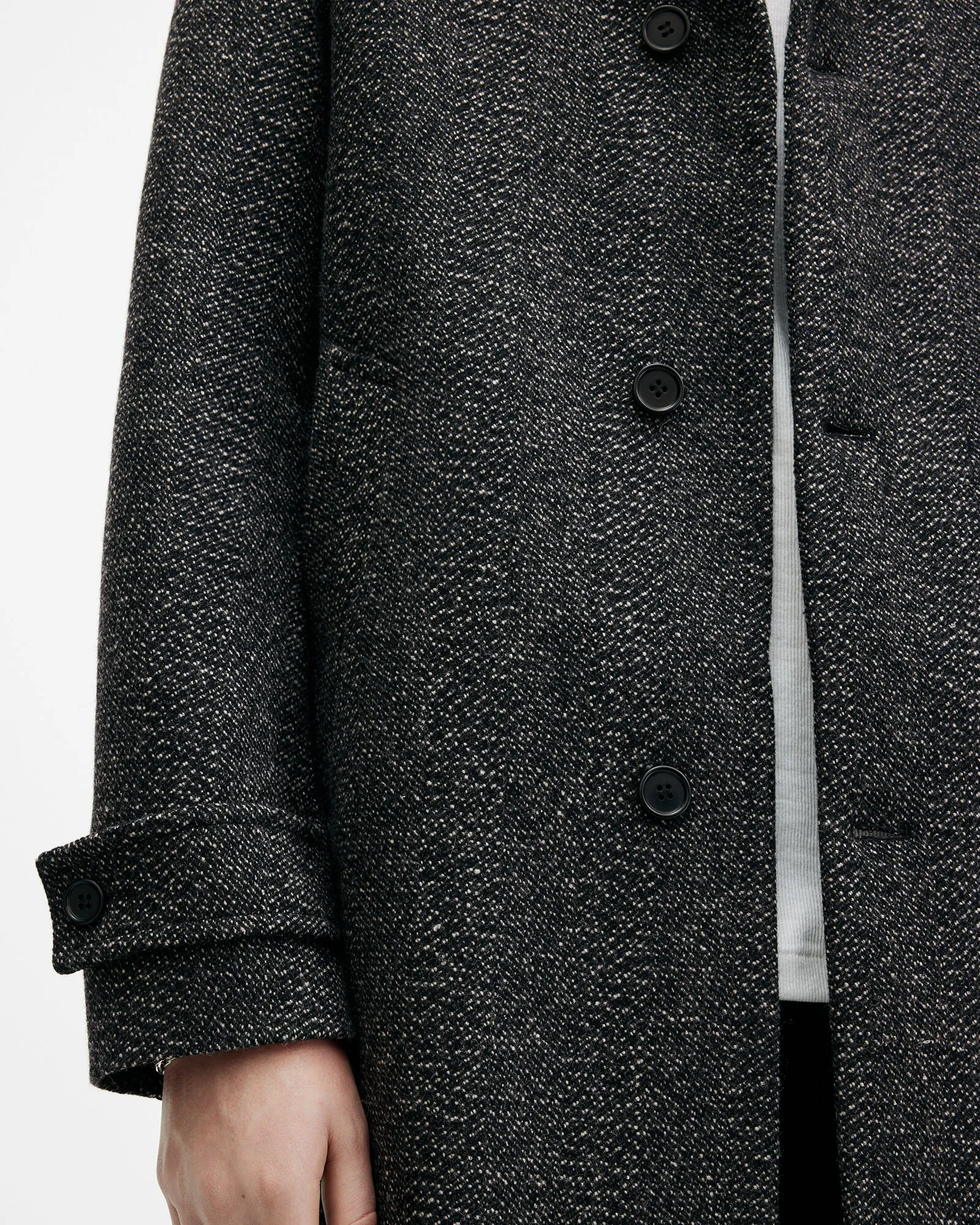 Fincher Herringbone Cashmere Blend Coat