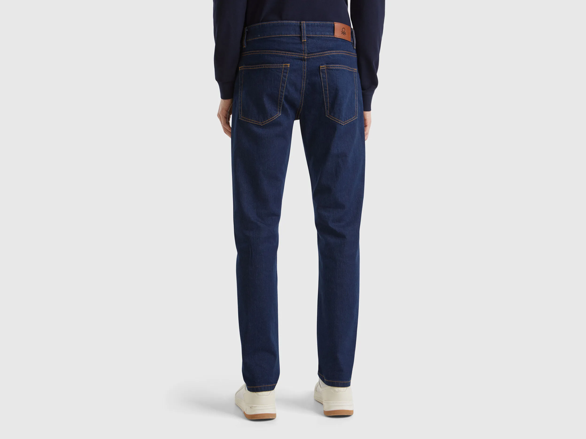 Five pocket slim fit jeans - Dark Blue | Benetton