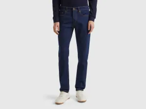 Five pocket slim fit jeans - Dark Blue | Benetton