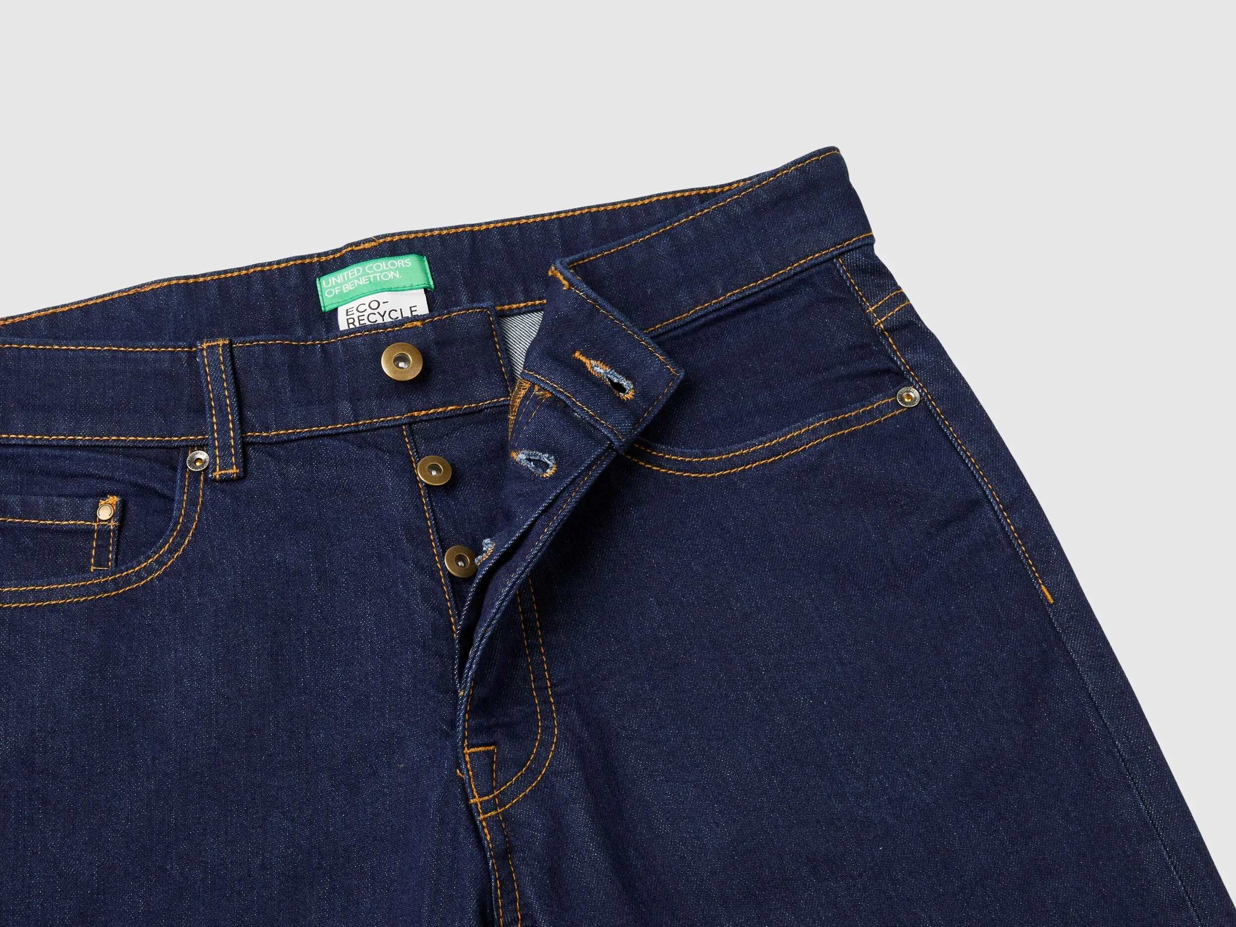 Five pocket slim fit jeans - Dark Blue | Benetton