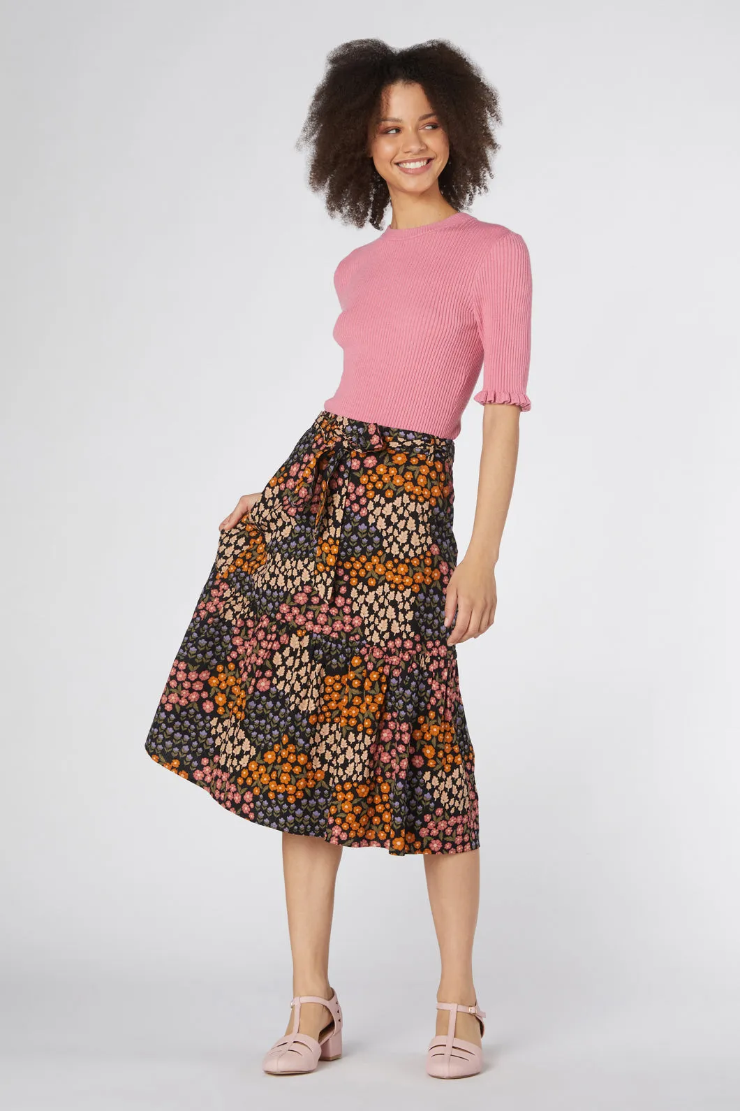 Floral Patchwork Skirt