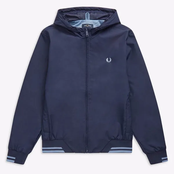 Fred Perry Hooded Brentham Jacket Carbon Blue