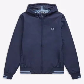 Fred Perry Hooded Brentham Jacket Carbon Blue