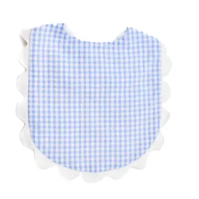 Gingham Blue Bib