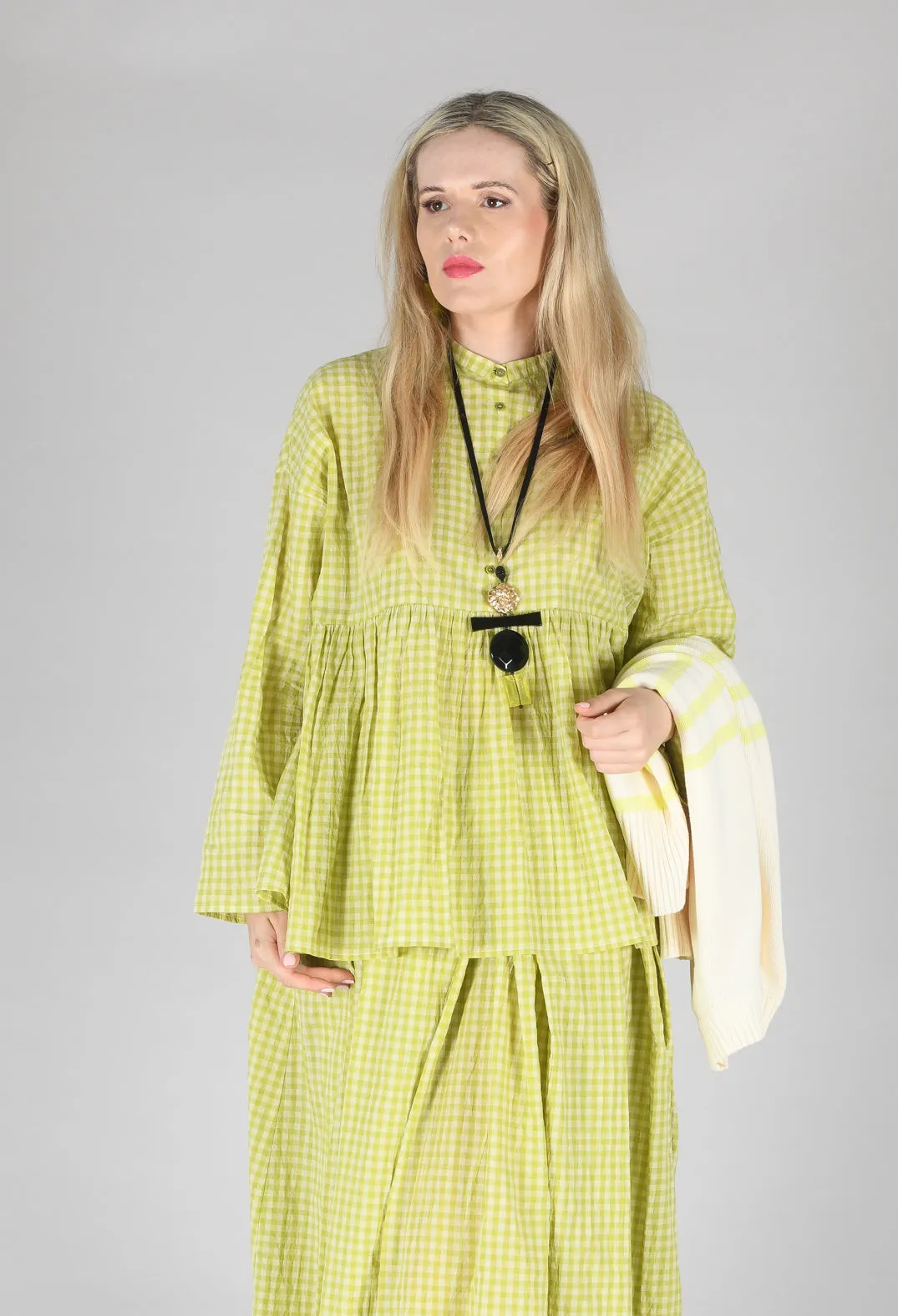 Gingham Shirt in Pistachio