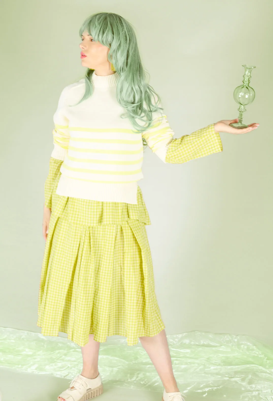 Gingham Shirt in Pistachio