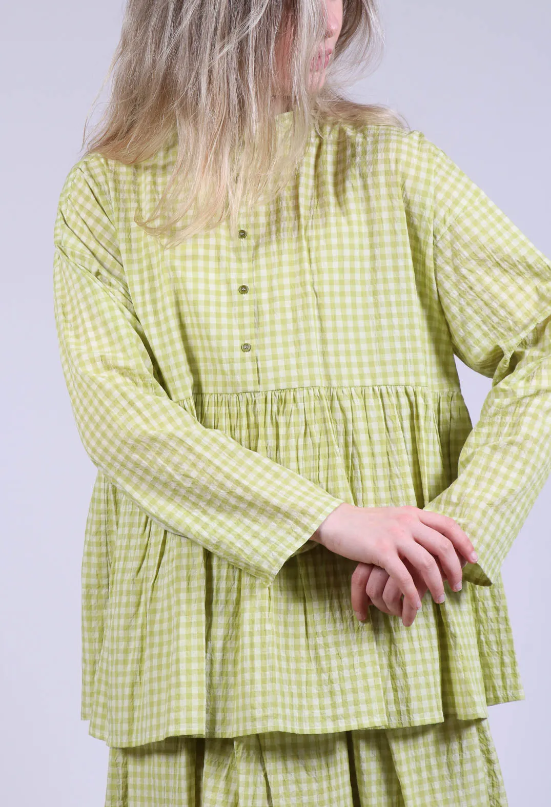 Gingham Shirt in Pistachio