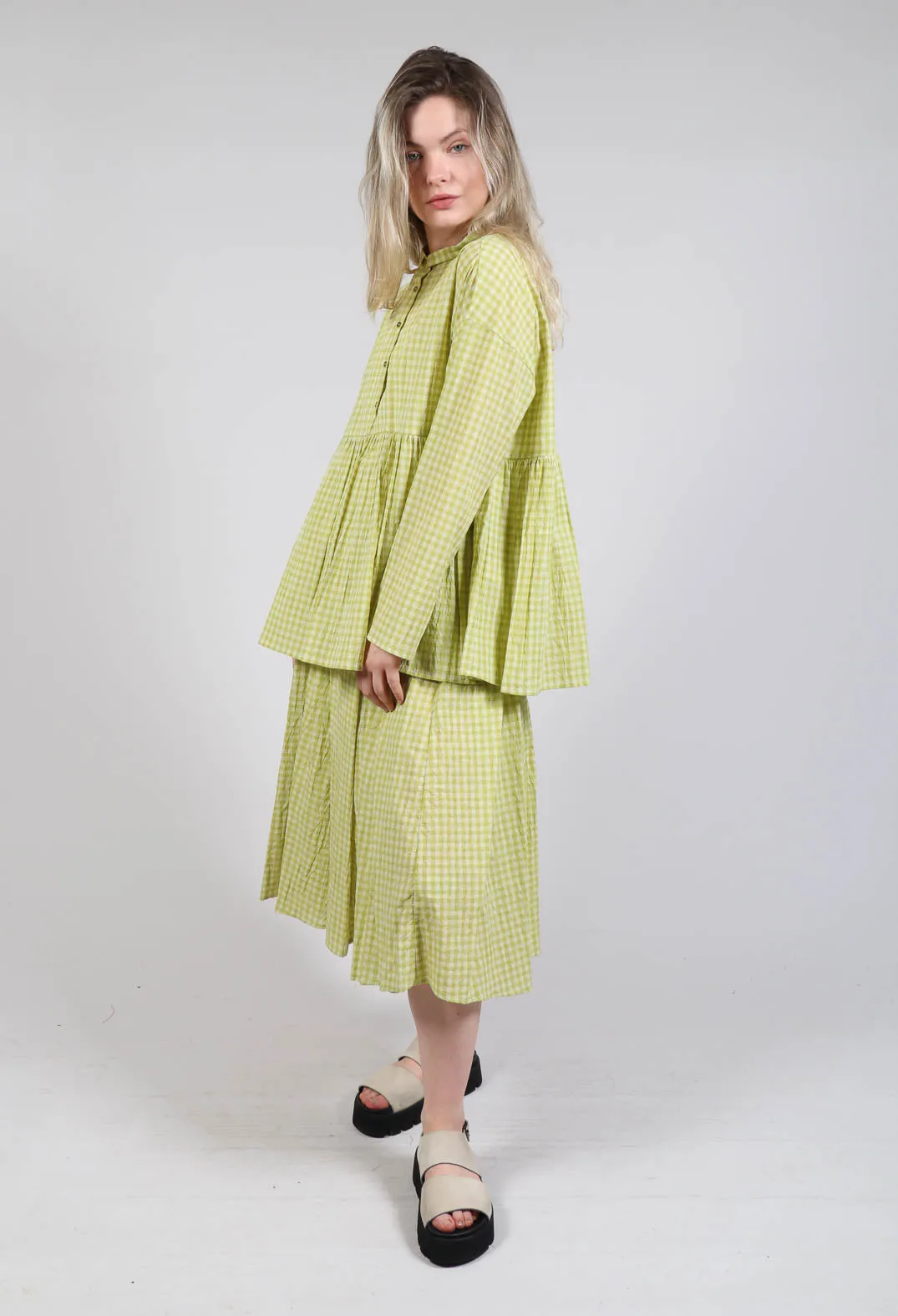 Gingham Shirt in Pistachio