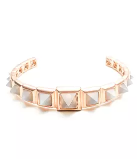 Graduated Gemstone Pyramid Cuff