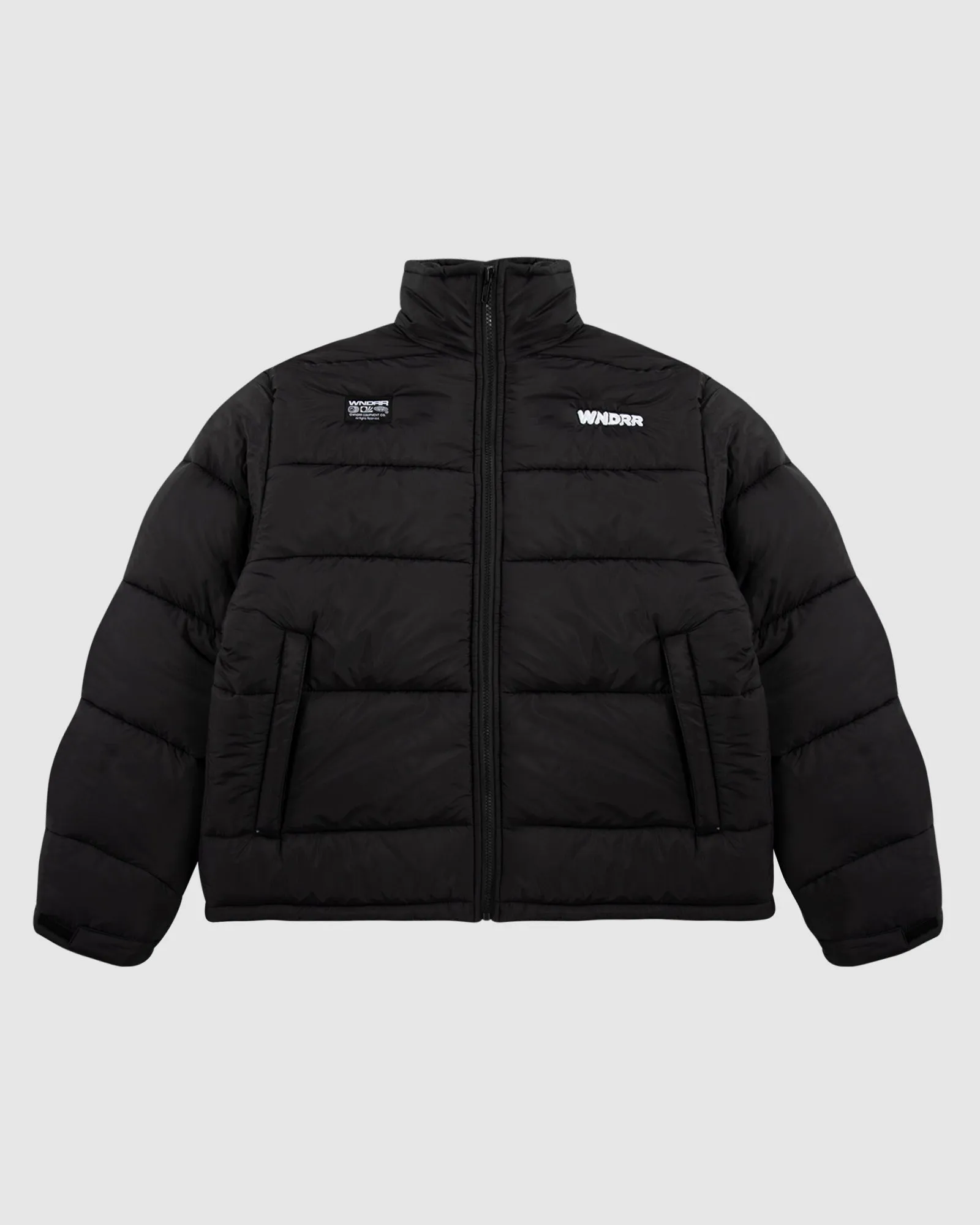 HALO PUFFER JACKET - BLACK