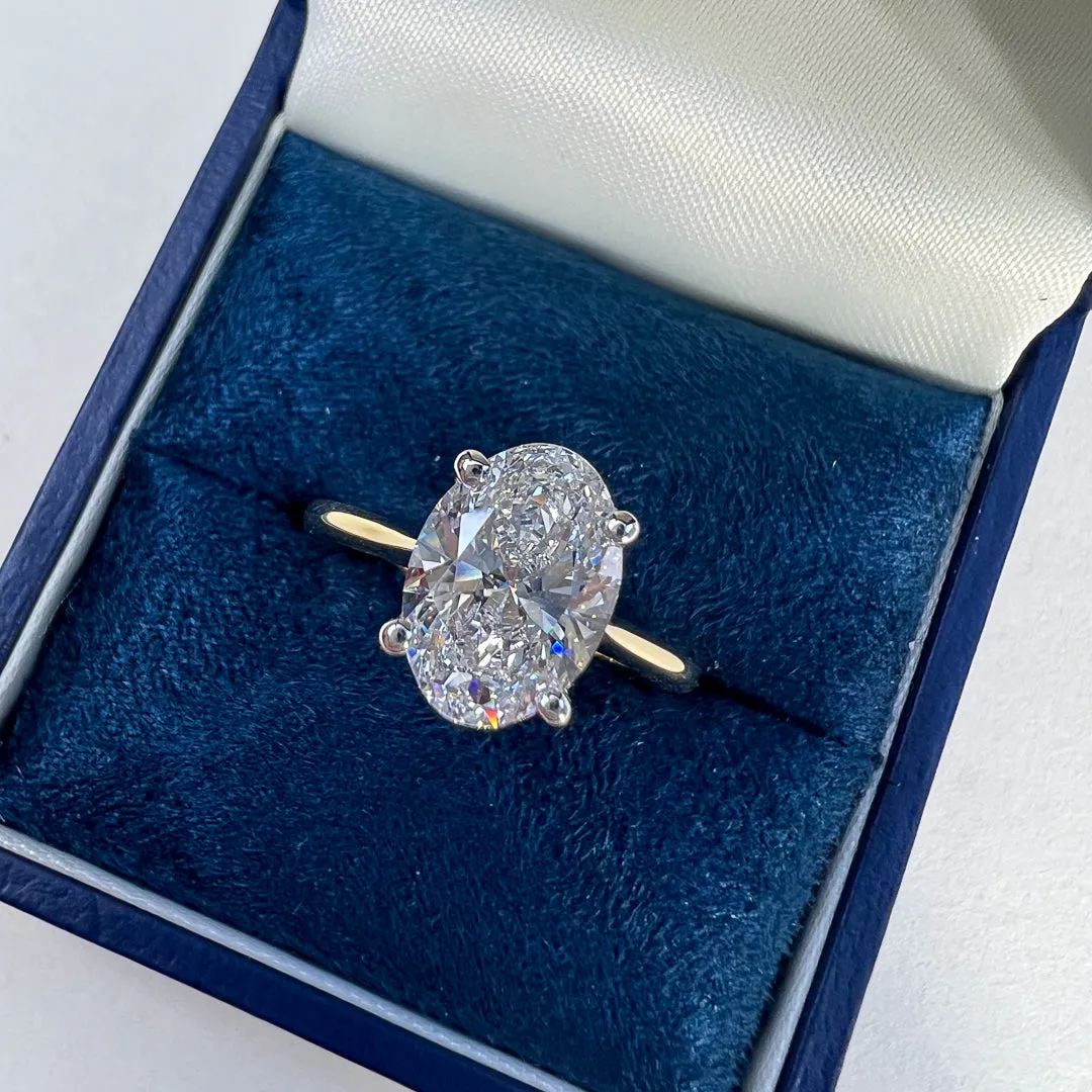 Helena | Oval Solitaire Diamond Engagement Ring