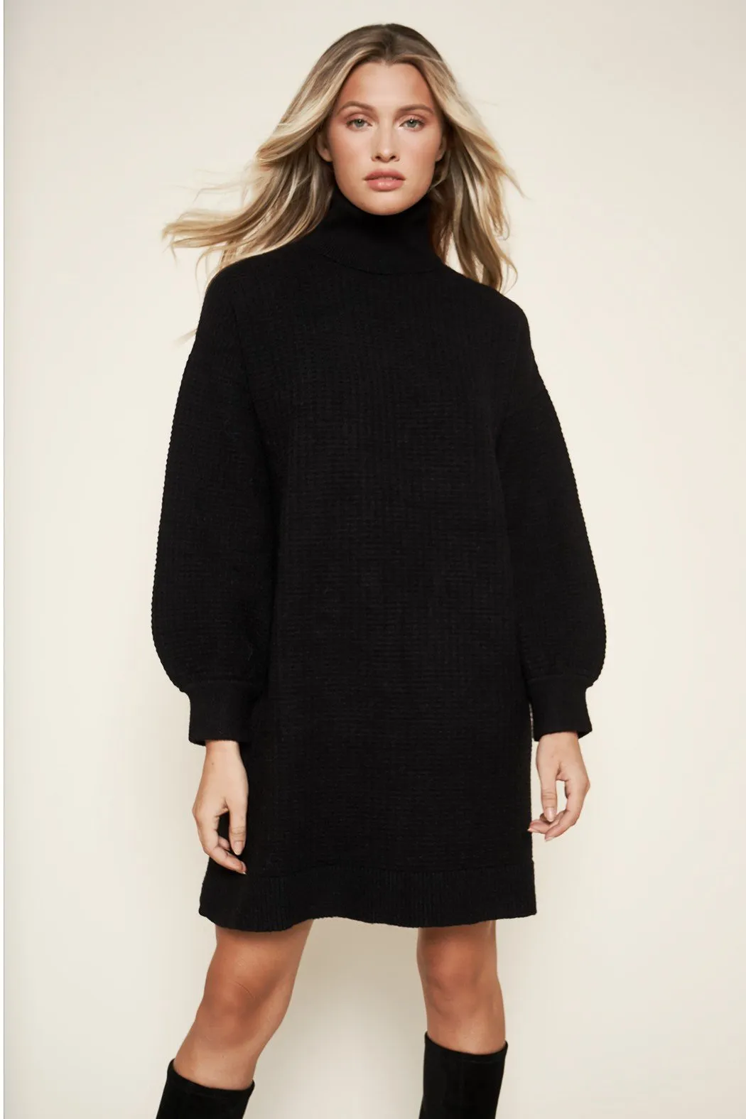 Hot Choc Oversized Turtleneck Sweater Dress