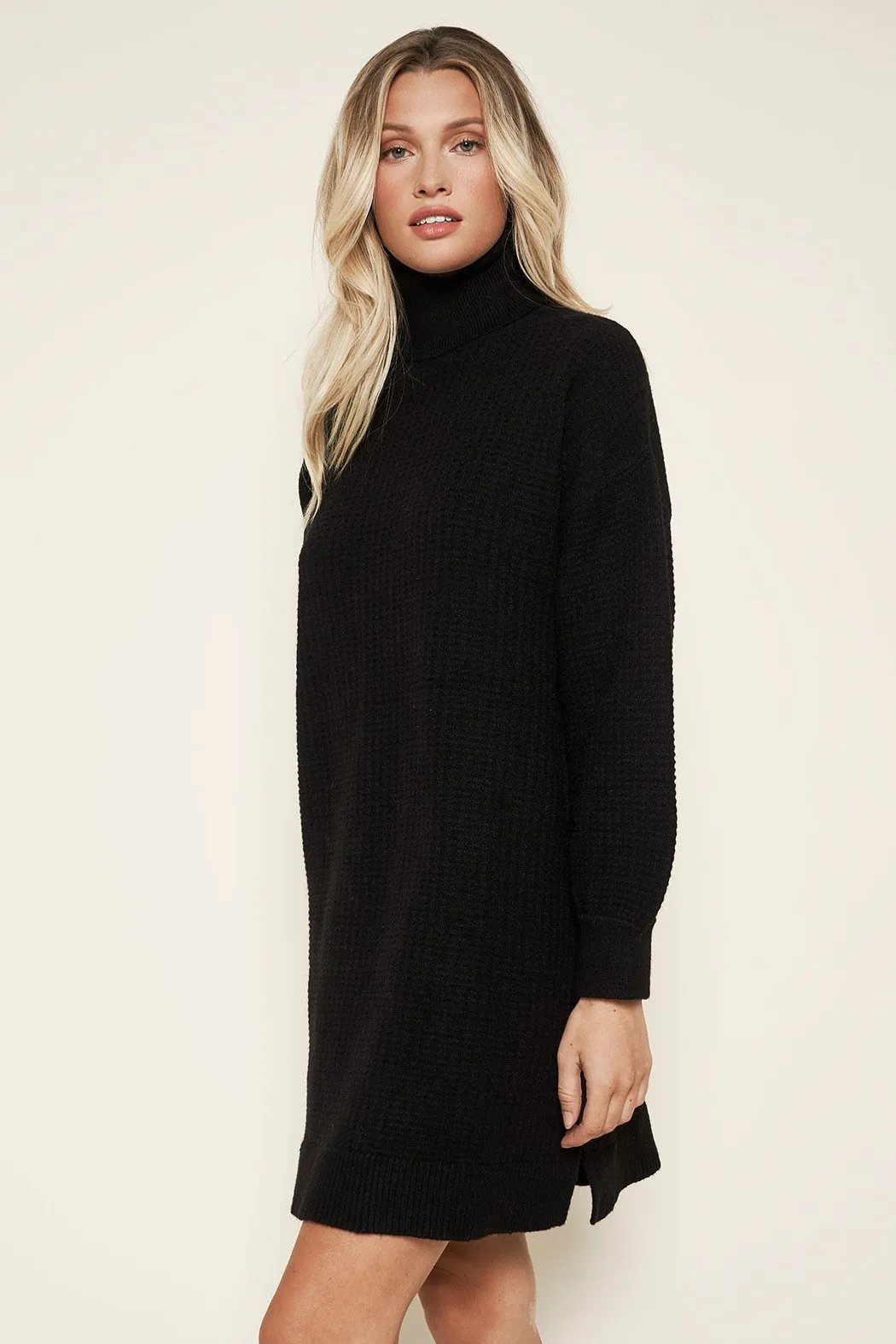 Hot Choc Oversized Turtleneck Sweater Dress