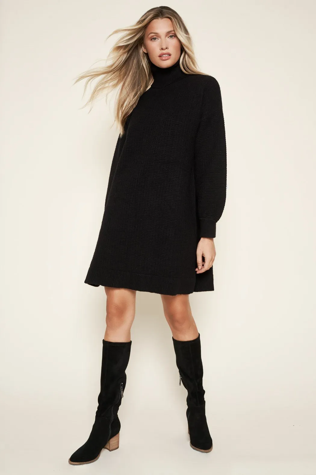 Hot Choc Oversized Turtleneck Sweater Dress