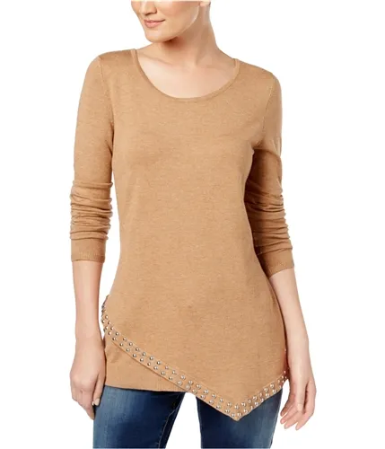 I-N-C Womens Studded Asymmetrical Knit Sweater