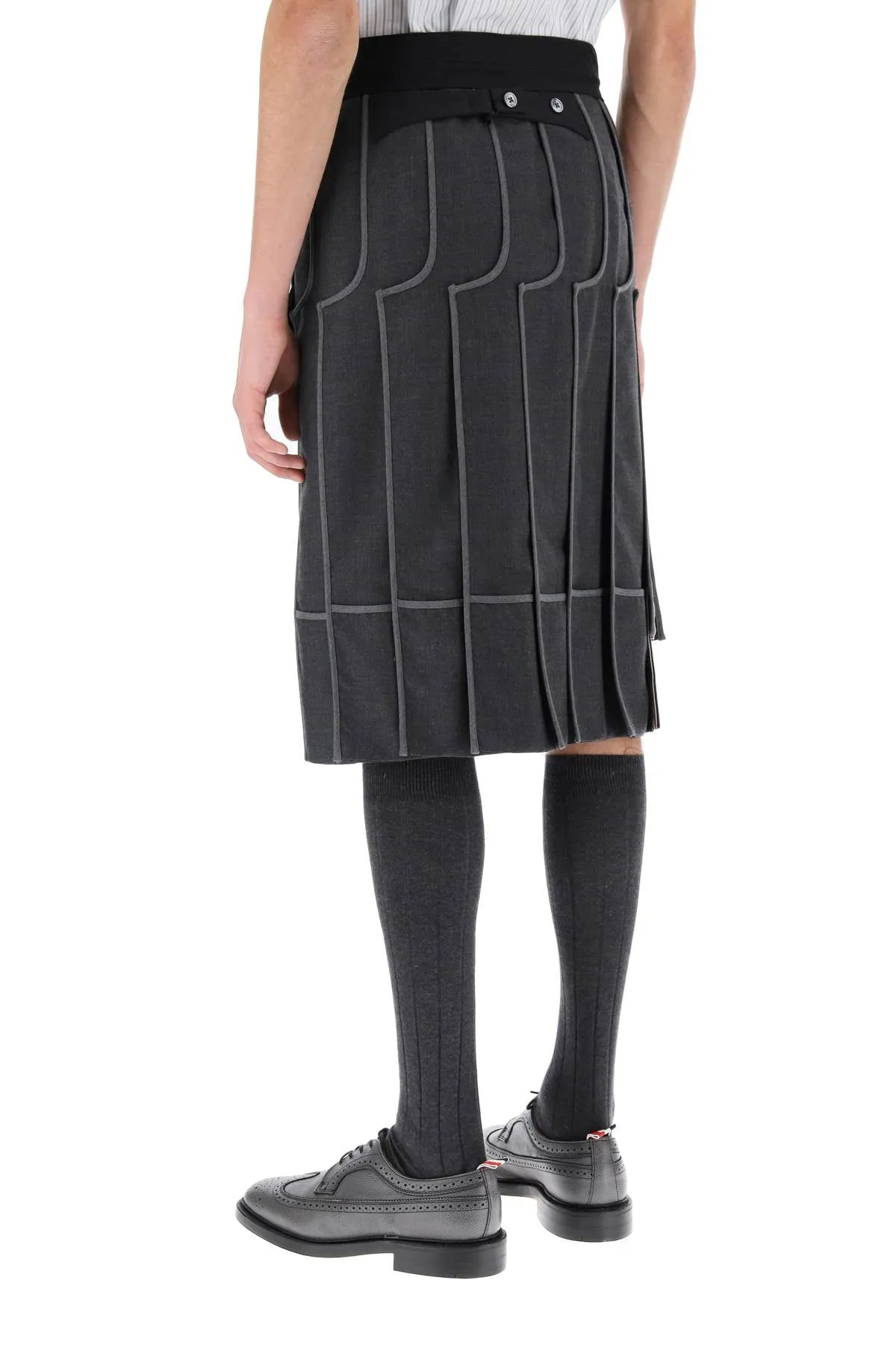 INSIDE-OUT PLEATED SKIRT