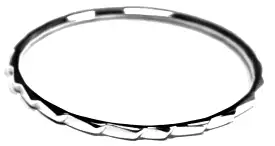 Iron Clay Step Pattern Bangle Silver