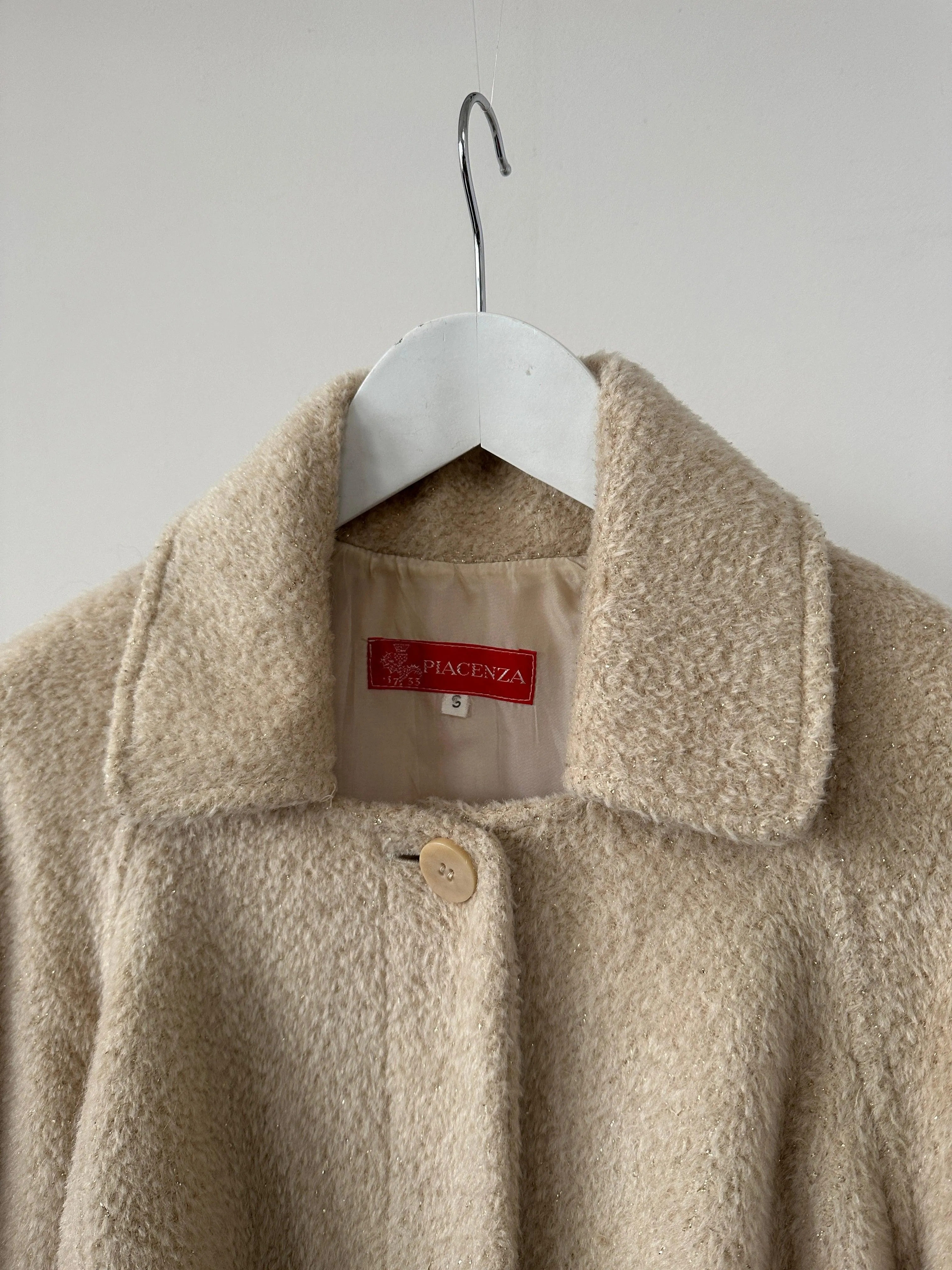 Italian Vintage Wool Mohair Glitter Swing Jacket - S