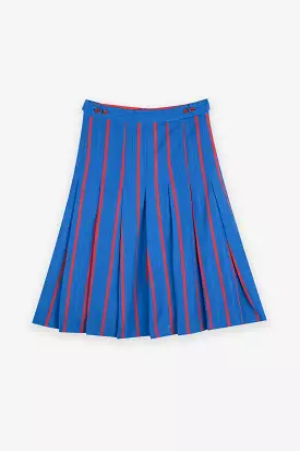 Izzy I High Waist Unisex Skirt - Blue/Red