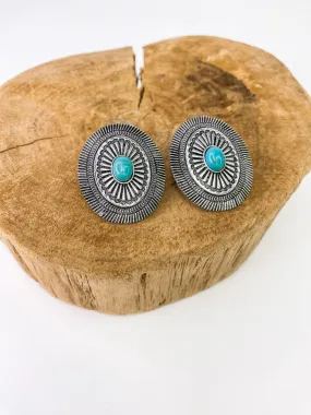 Jessica Turquoise Concho Earring