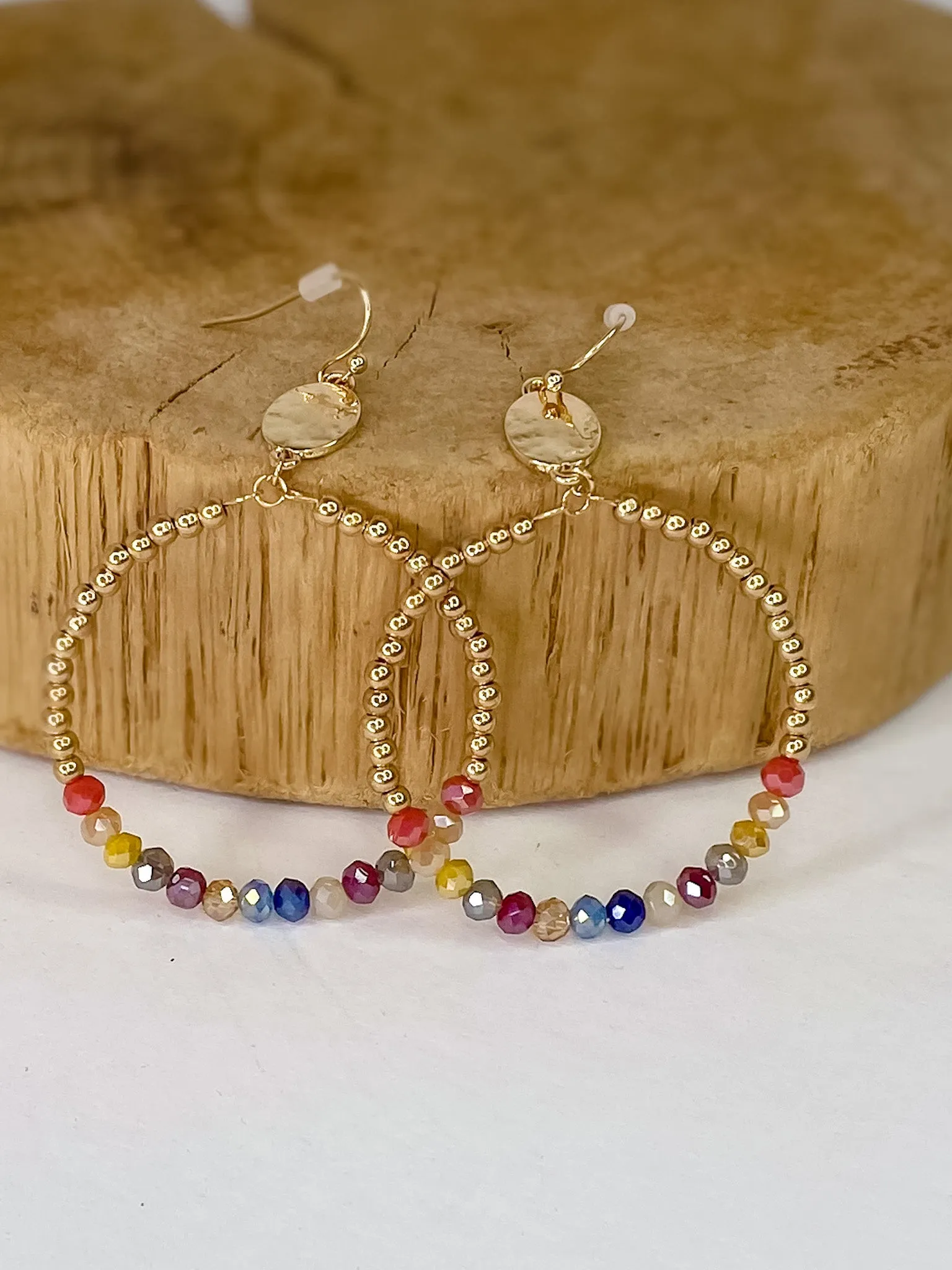 Jewel Tone Circle Earring