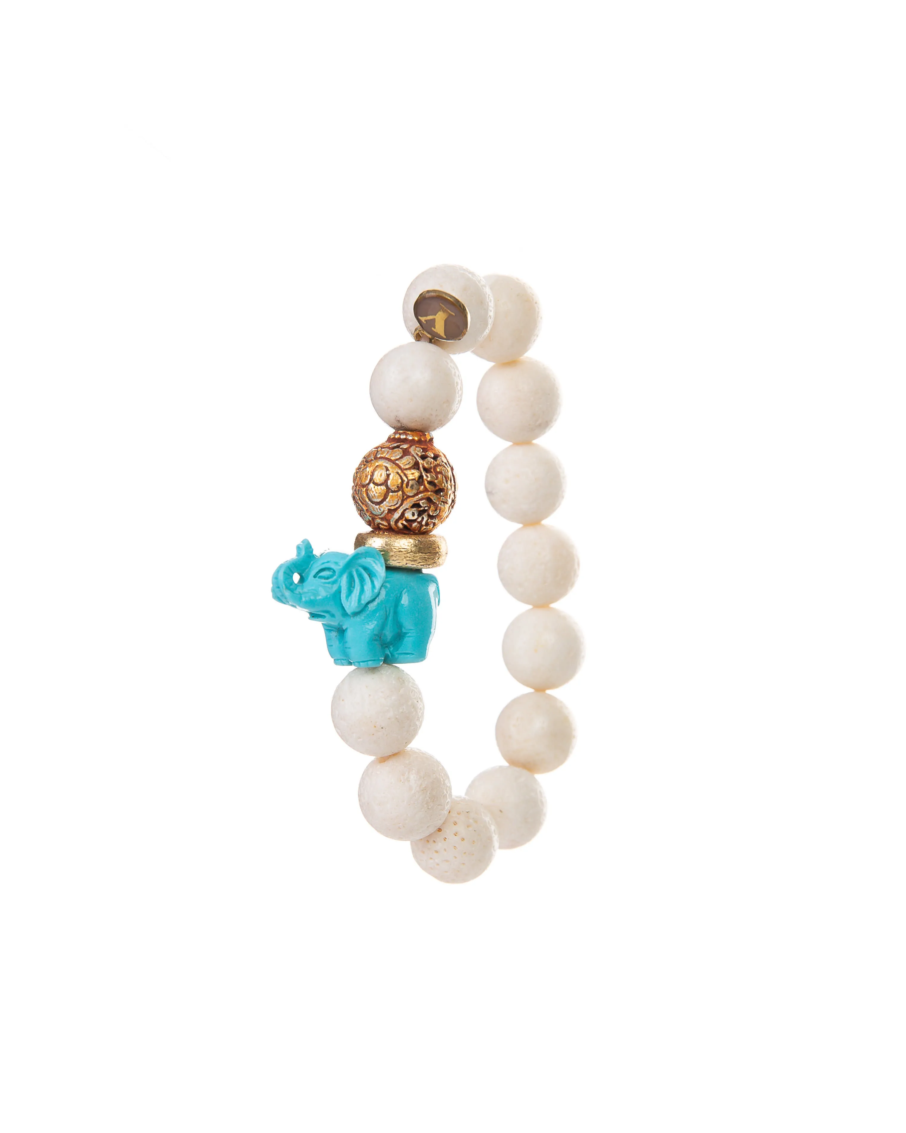 Joy Bracelet (White Lava Elephant Bracelet)