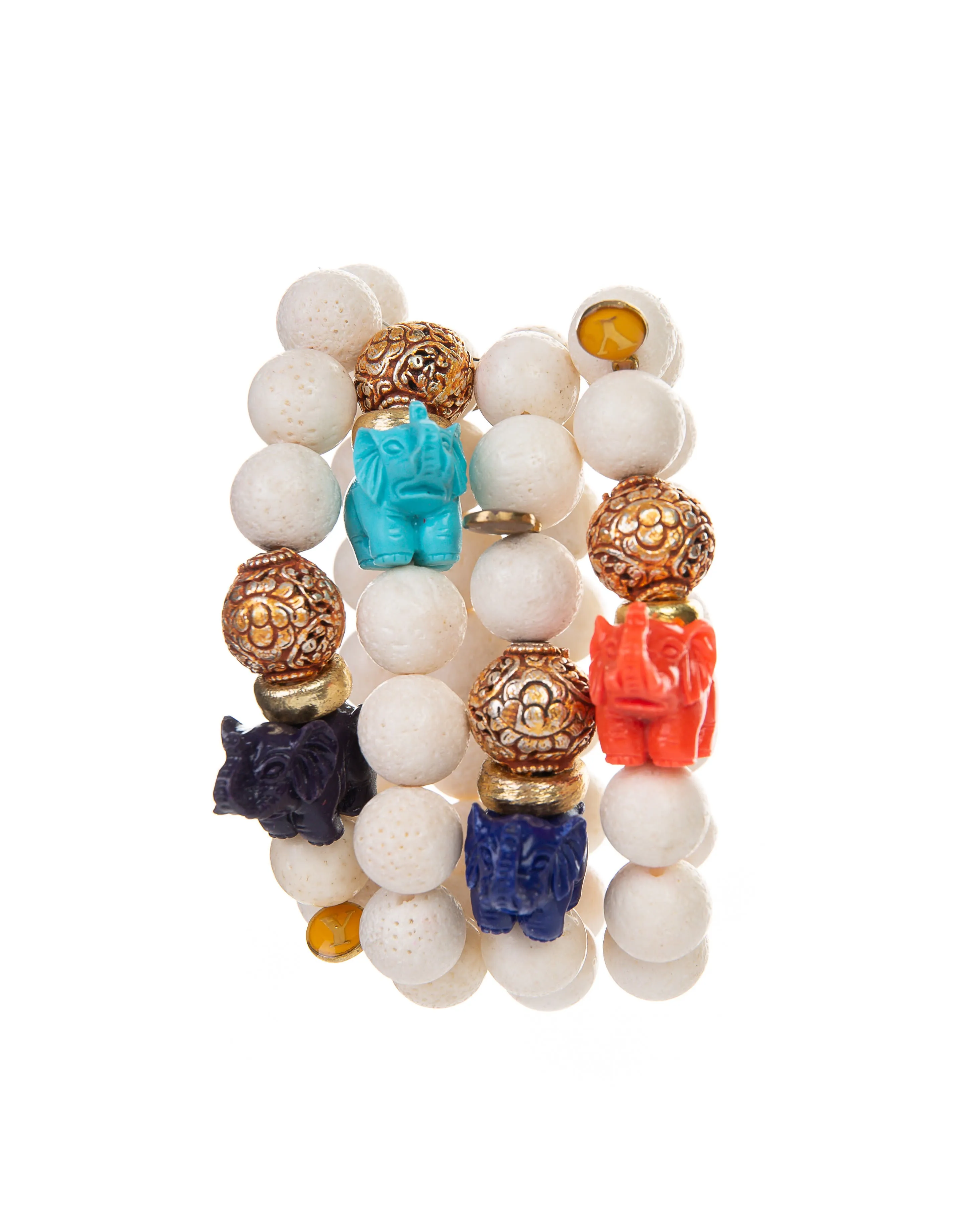 Joy Bracelet (White Lava Elephant Bracelet)