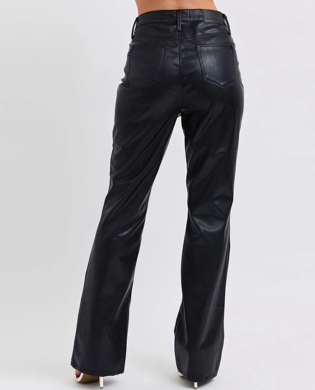 Judy Blue High Waist Faux Leather Bootcut Pant