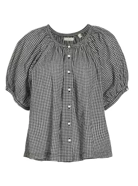 June Top in La Maddalena Gingham