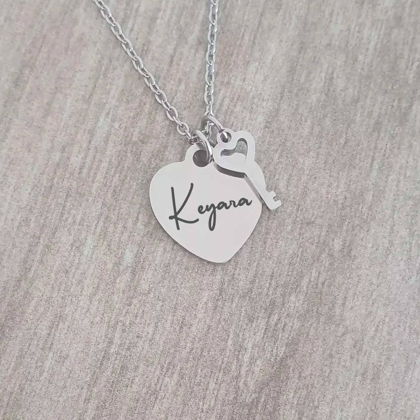 Keyara Personalized Necklace, Stainless Steel, 45cm adjustable (READY IN 3 DAYS!)