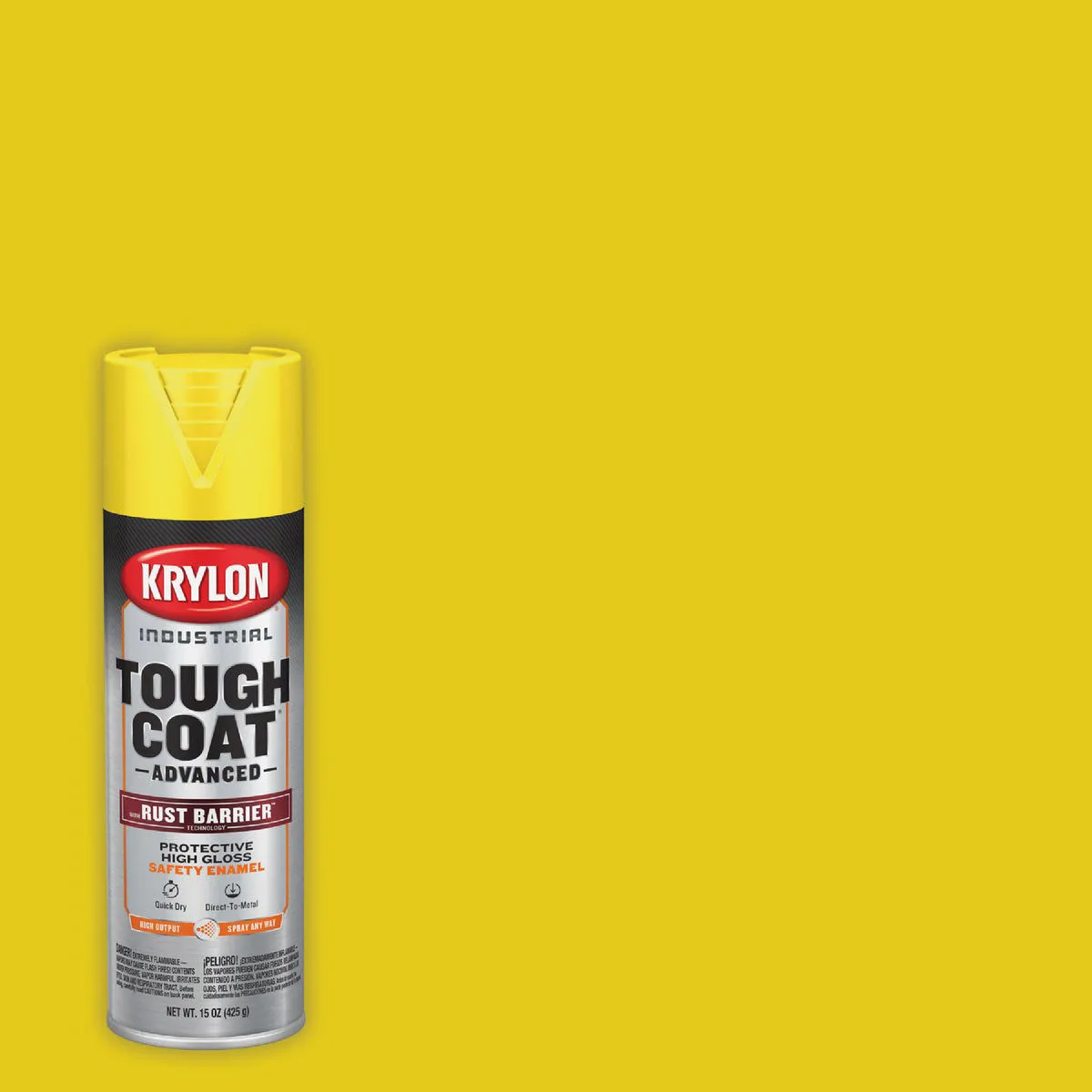 Krylon Krylon Industrial Tough Coat 15 Oz. Gloss Safety Yellow Rust Barrier Spray Enamel