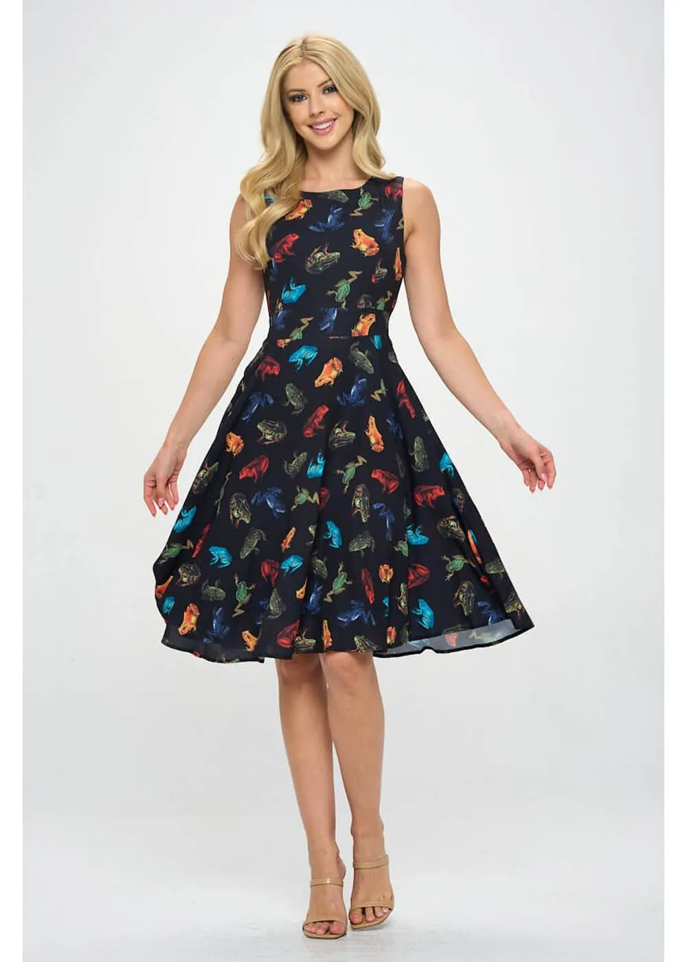 LA Soul Ivy Frogs A-Line Dress Black