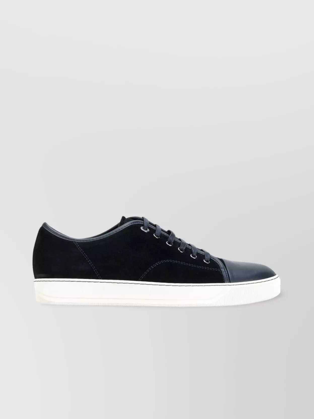 Lanvin   Refined low-top leather sneakers