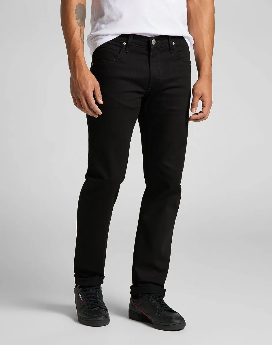 Lee Daren Zip Regular Straight Denim Jeans Clean Black