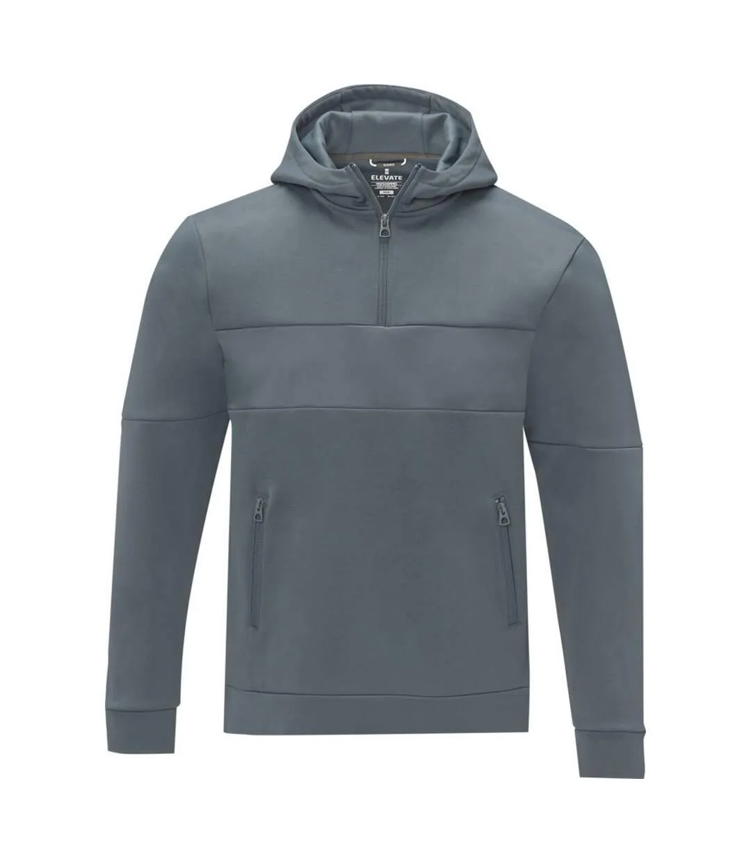 Mens sayan half zip hoodie steel grey Elevate Life