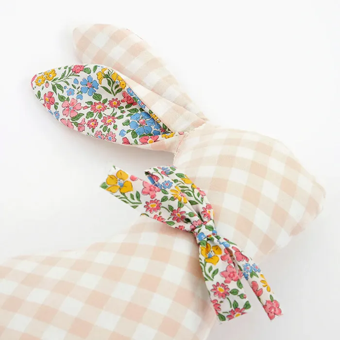 Meri Meri Gingham Bunny Cushion Home