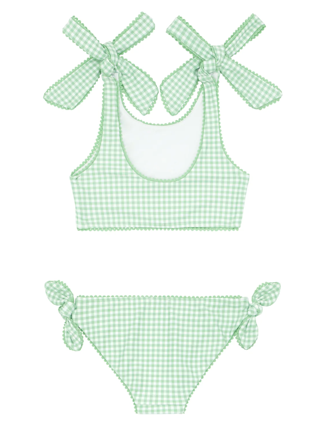 Minnow - Girls Palm Gingham Tie Knot Bikini