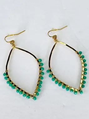 Mint Beaded Earring