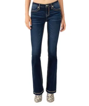 Miss Me Women's Mid Rise Bootcut Jean